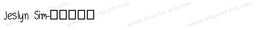 Jeslyn Sim字体转换